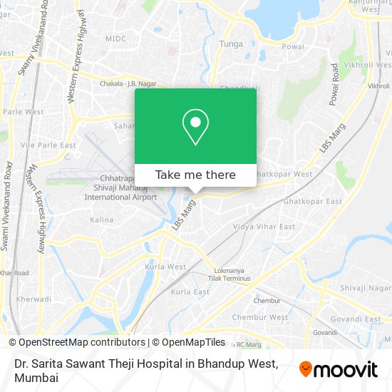 Dr. Sarita Sawant Theji Hospital in Bhandup West map
