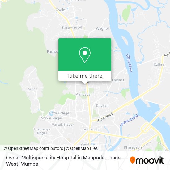 Oscar Multispeciality Hospital in Manpada-Thane West map