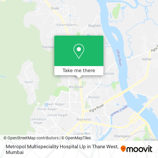 Metropol Multispeciality Hospital Llp in Thane West map