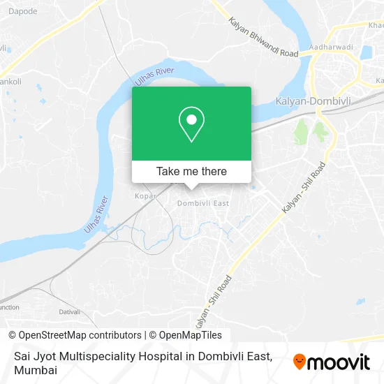 Sai Jyot Multispeciality Hospital in Dombivli East map