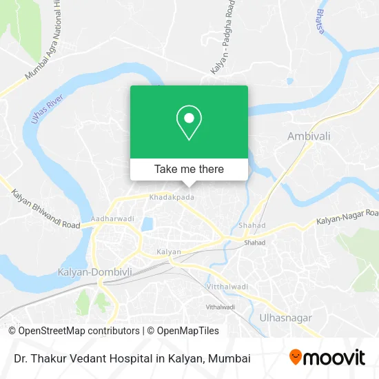 Dr. Thakur Vedant Hospital in Kalyan map