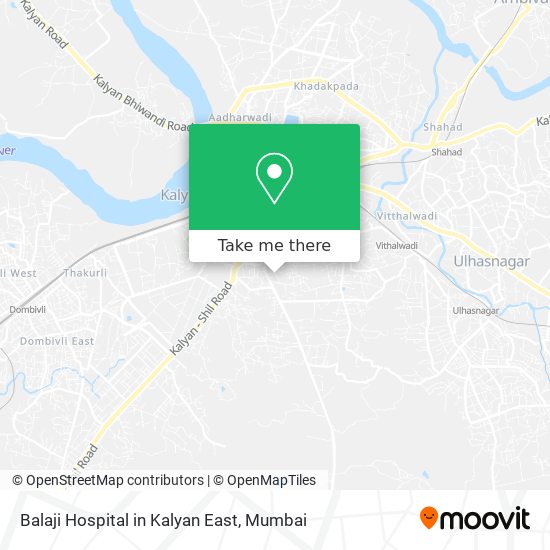 Balaji Hospital in Kalyan East map