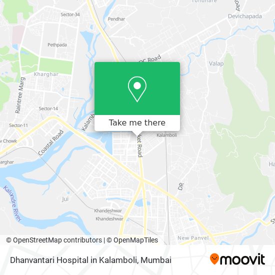 Dhanvantari Hospital in Kalamboli map