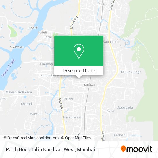 Parth Hospital in Kandivali West map