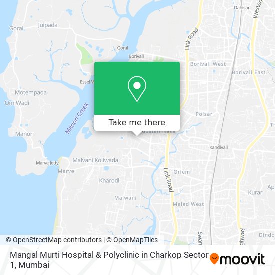 Mangal Murti Hospital & Polyclinic in Charkop Sector 1 map