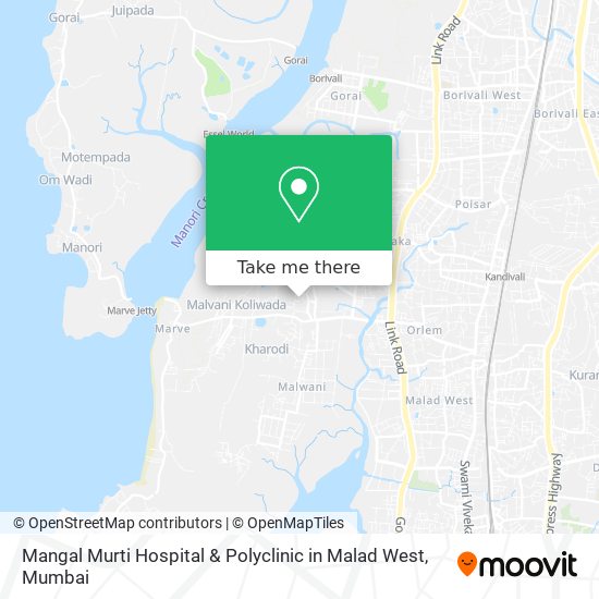 Mangal Murti Hospital & Polyclinic in Malad West map