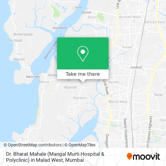 Dr. Bharat Mahale (Mangal Murti Hospital & Polyclinic) in Malad West map