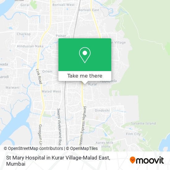 St Mary Hospital in Kurar Village-Malad East map