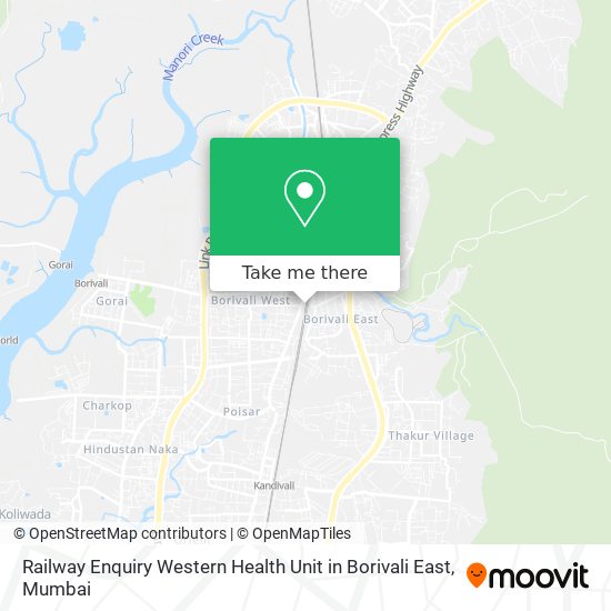 Railway Enquiry Western Health Unit in Borivali East map
