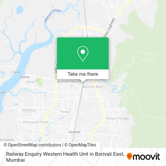 Railway Enquiry Western Health Unit in Borivali East map