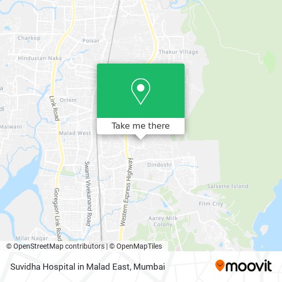 Suvidha Hospital in Malad East map