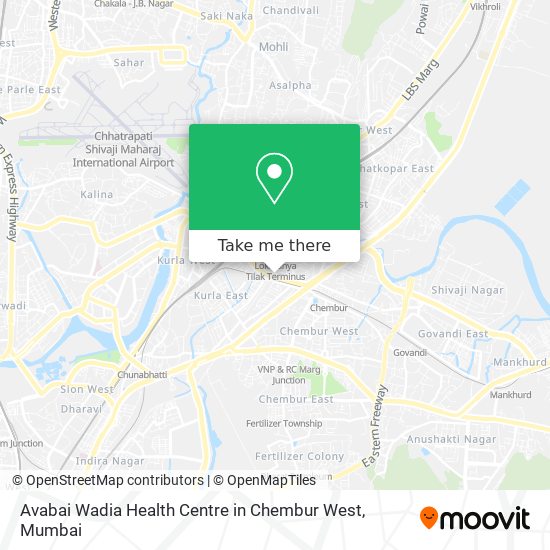 Avabai Wadia Health Centre in Chembur West map