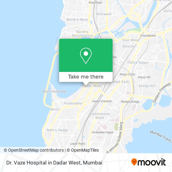 Dr. Vaze Hospital in Dadar West map