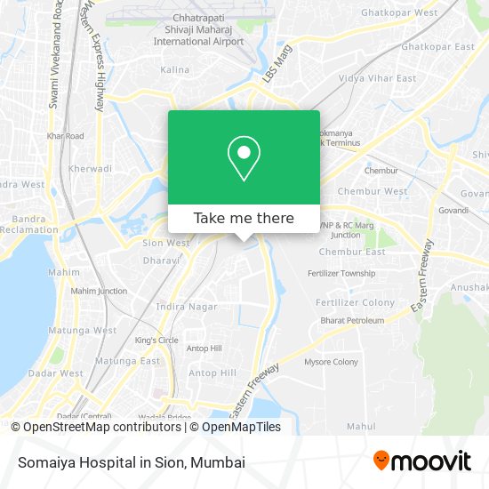 Somaiya Hospital in Sion map