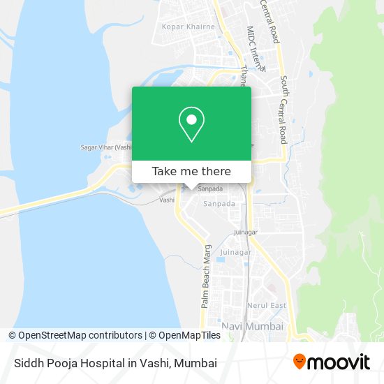 Siddh Pooja Hospital in Vashi map