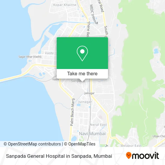 Sanpada General Hospital in Sanpada map