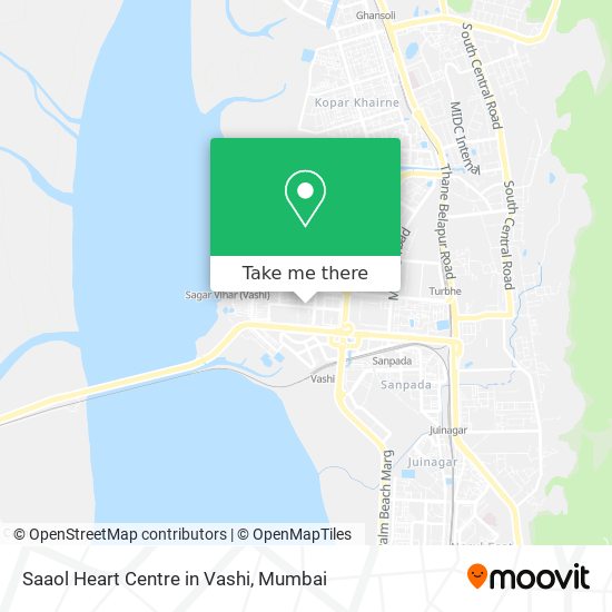 Saaol Heart Centre in Vashi map