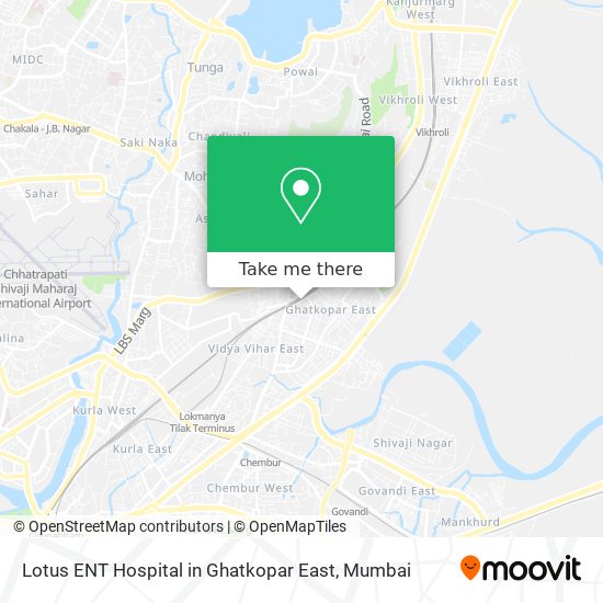 Lotus ENT Hospital in Ghatkopar East map