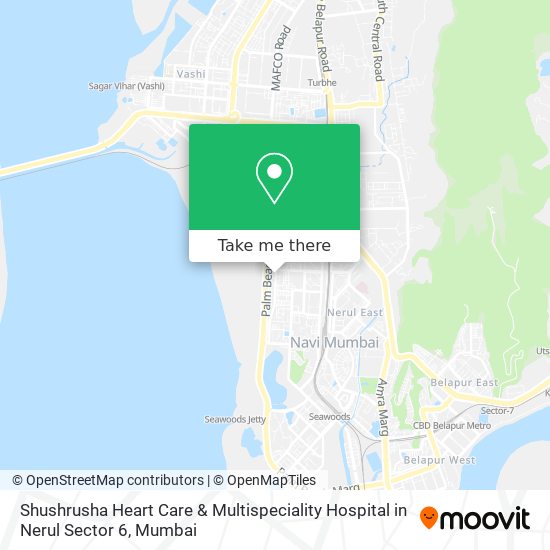 Shushrusha Heart Care & Multispeciality Hospital in Nerul Sector 6 map