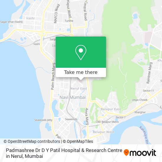 Padmashree Dr D Y Patil Hospital & Research Centre in Nerul map