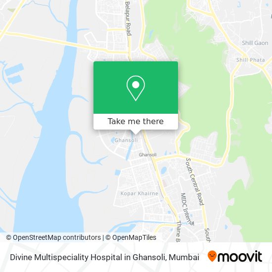 Divine Multispeciality Hospital in Ghansoli map