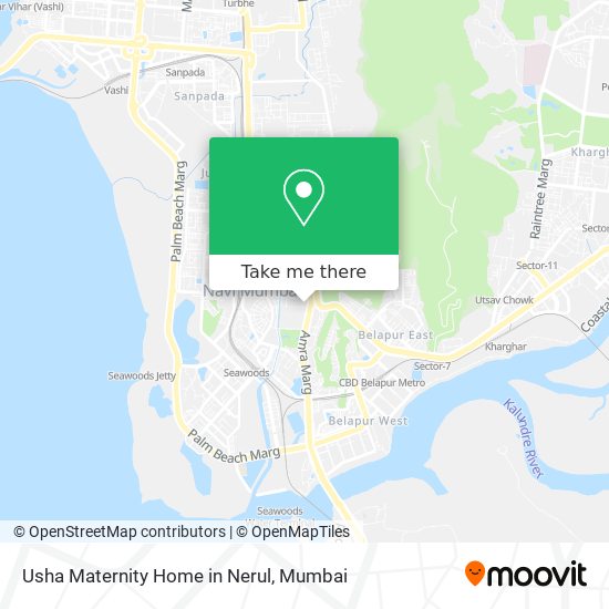 Usha Maternity Home in Nerul map