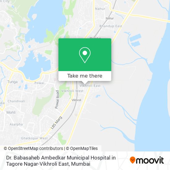 Dr. Babasaheb Ambedkar Municipal Hospital in Tagore Nagar-Vikhroli East map