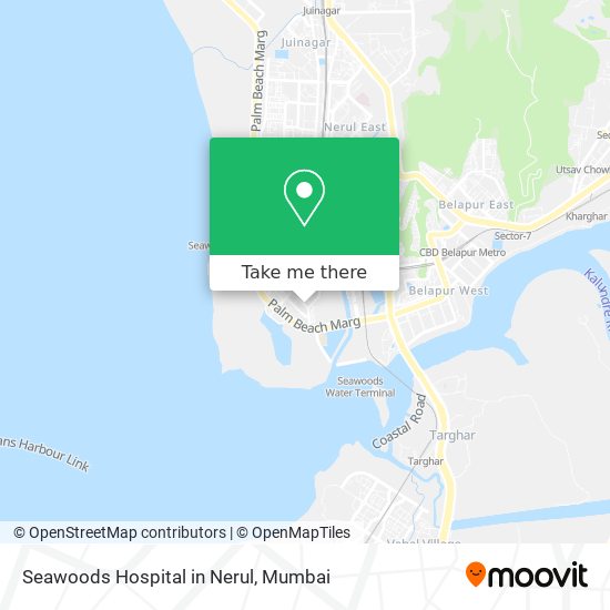 Seawoods Hospital in Nerul map