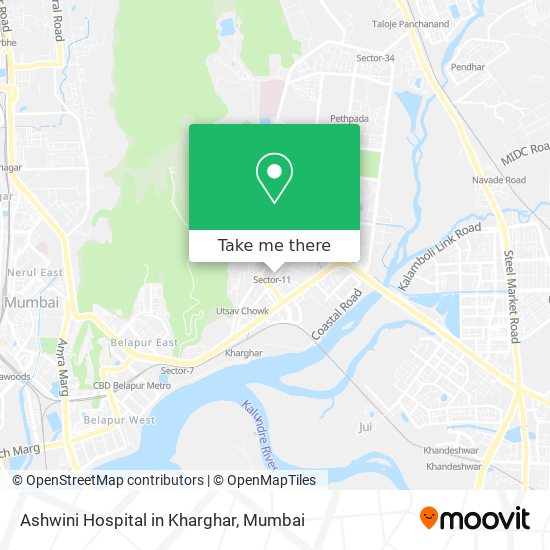 Ashwini Hospital in Kharghar map