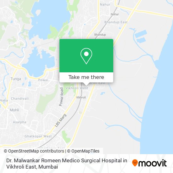 Dr. Malwankar Romeen Medico Surgical Hospital in Vikhroli East map