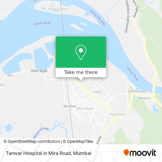 Tanwar Hospital in Mira Road map