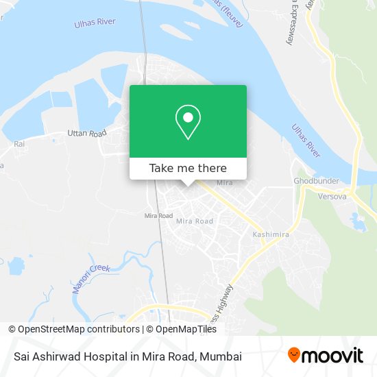 Sai Ashirwad Hospital in Mira Road map