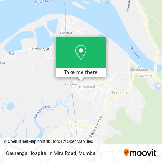 Gauranga Hospital in Mira Road map