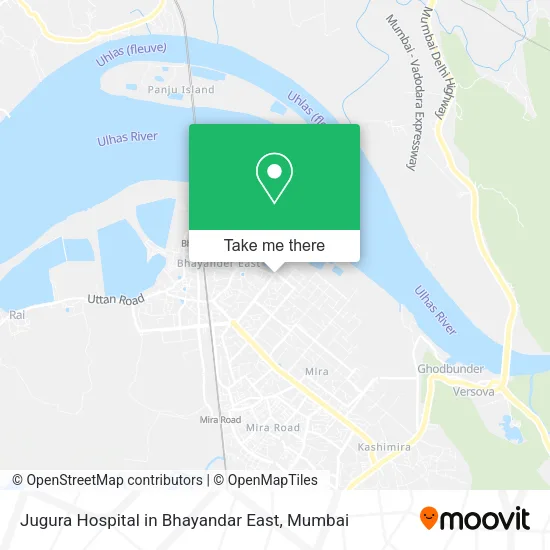 Jugura Hospital in Bhayandar East map