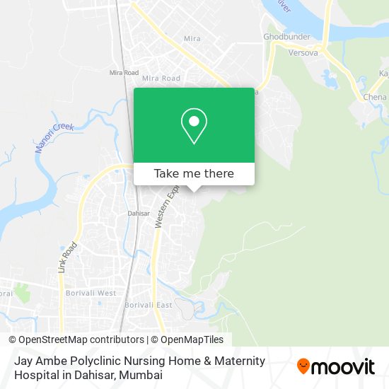 Jay Ambe Polyclinic Nursing Home & Maternity Hospital in Dahisar map