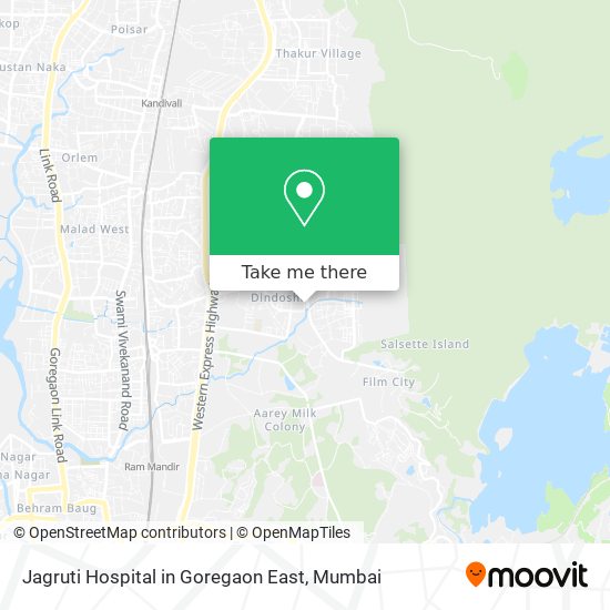 Jagruti Hospital in Goregaon East map