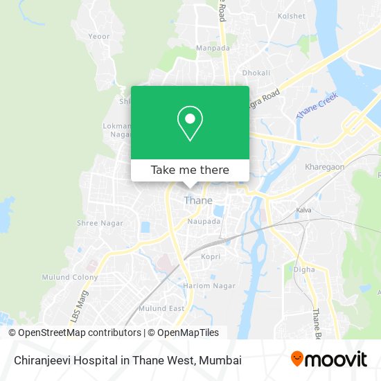 Chiranjeevi Hospital in Thane West map