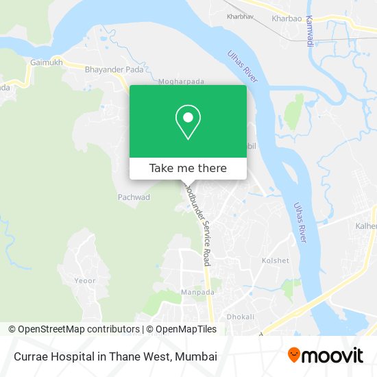 Currae Hospital in Thane West map