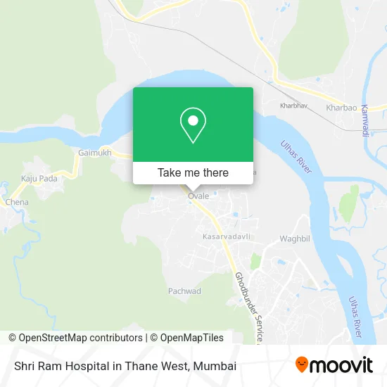 Shri Ram Hospital in Thane West map