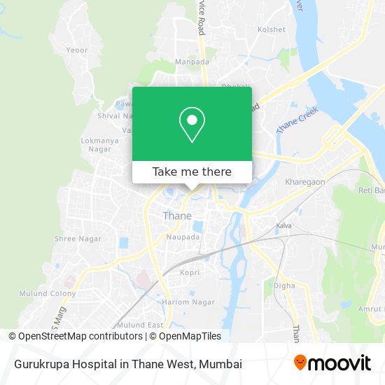 Gurukrupa Hospital in Thane West map