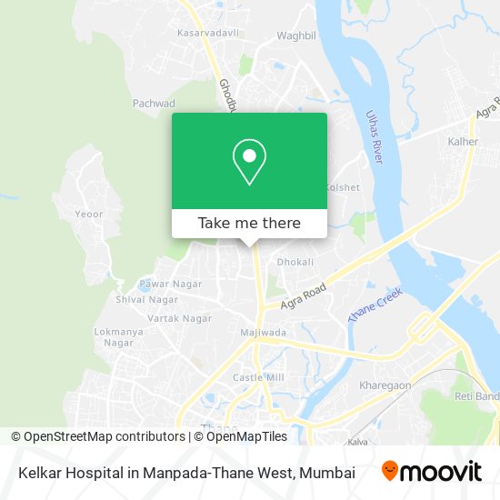 Kelkar Hospital in Manpada-Thane West map
