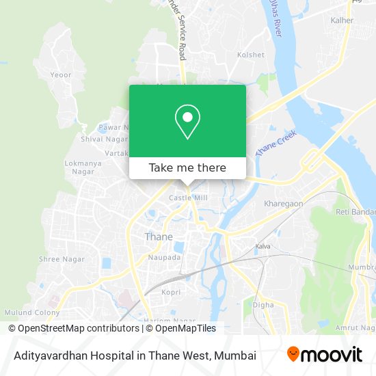 Adityavardhan Hospital in Thane West map