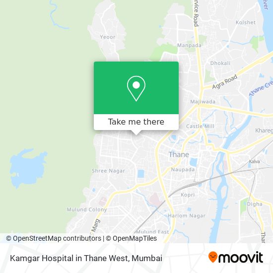 Kamgar Hospital in Thane West map