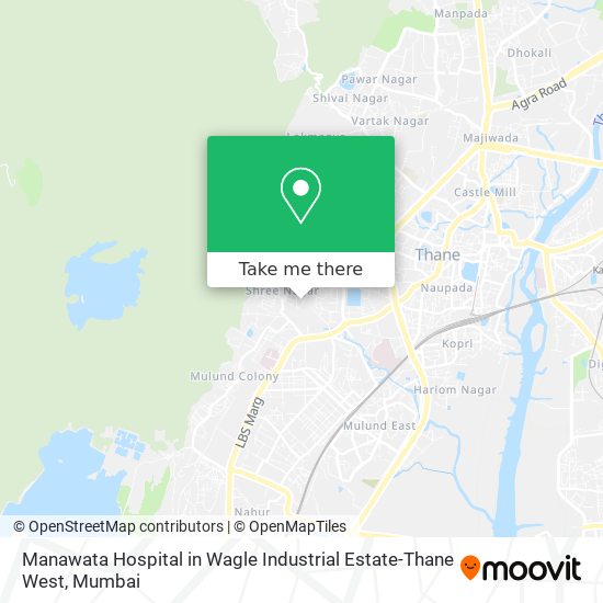 Manawata Hospital in Wagle Industrial Estate-Thane West map