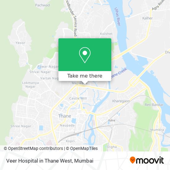 Veer Hospital in Thane West map