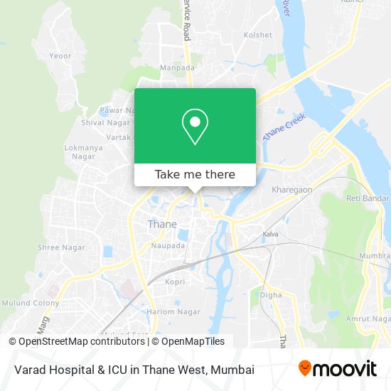 Varad Hospital & ICU in Thane West map