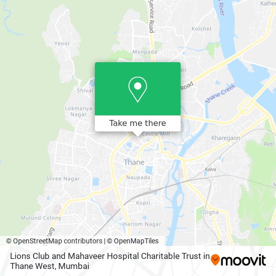 Lions Club and Mahaveer Hospital Charitable Trust in Thane West map