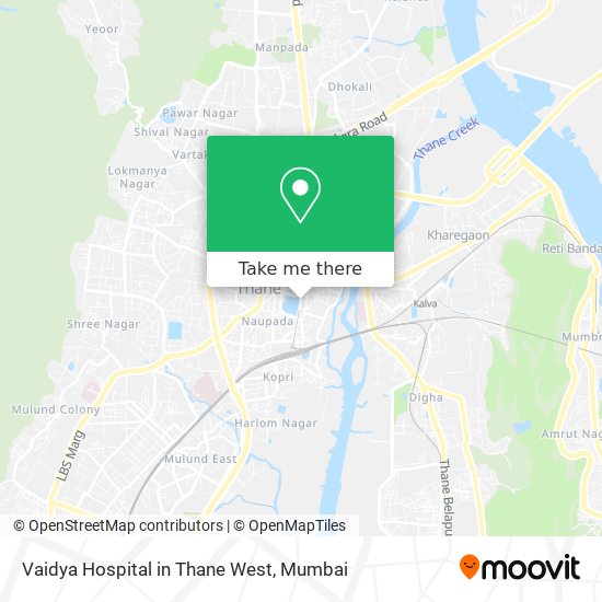 Vaidya Hospital in Thane West map