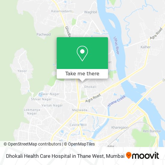 Dhokali Health Care Hospital in Thane West map