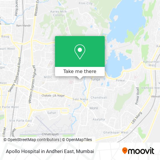 Apollo Hospital in Andheri East map